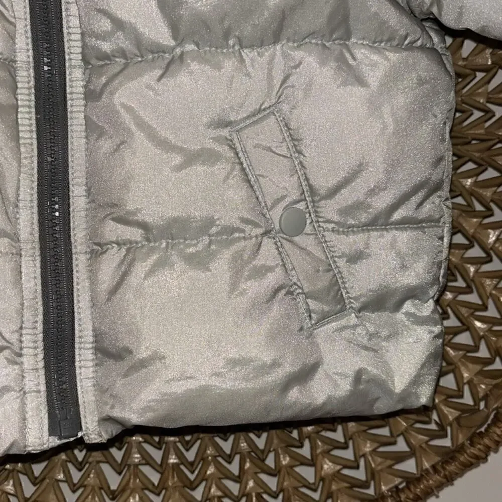 BabyGap boys gray hooded puffer jacket size 18-24 months
